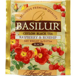Basilur Raspberry and Rosehip / Малина и Шиповник (100 пакетиков по 2 г)