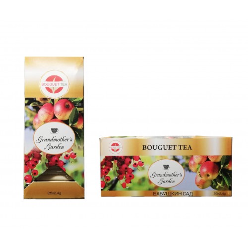 Bouguet tea Grandmothe's Garden/Бабушкин сад (25 пакетиков по 2.4 г)