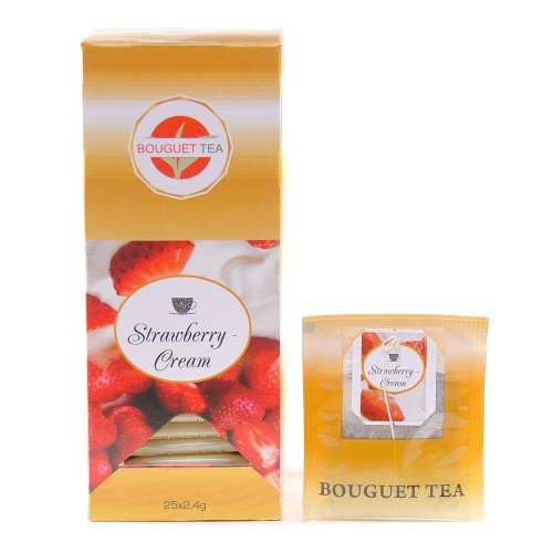 Bouguet tea Strawberry-Cream / Клубника со сливками (25 пакетиков по 2.4 г)
